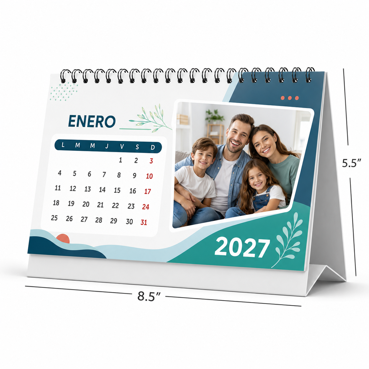 Calendarios de Escritorio anillado con espiral